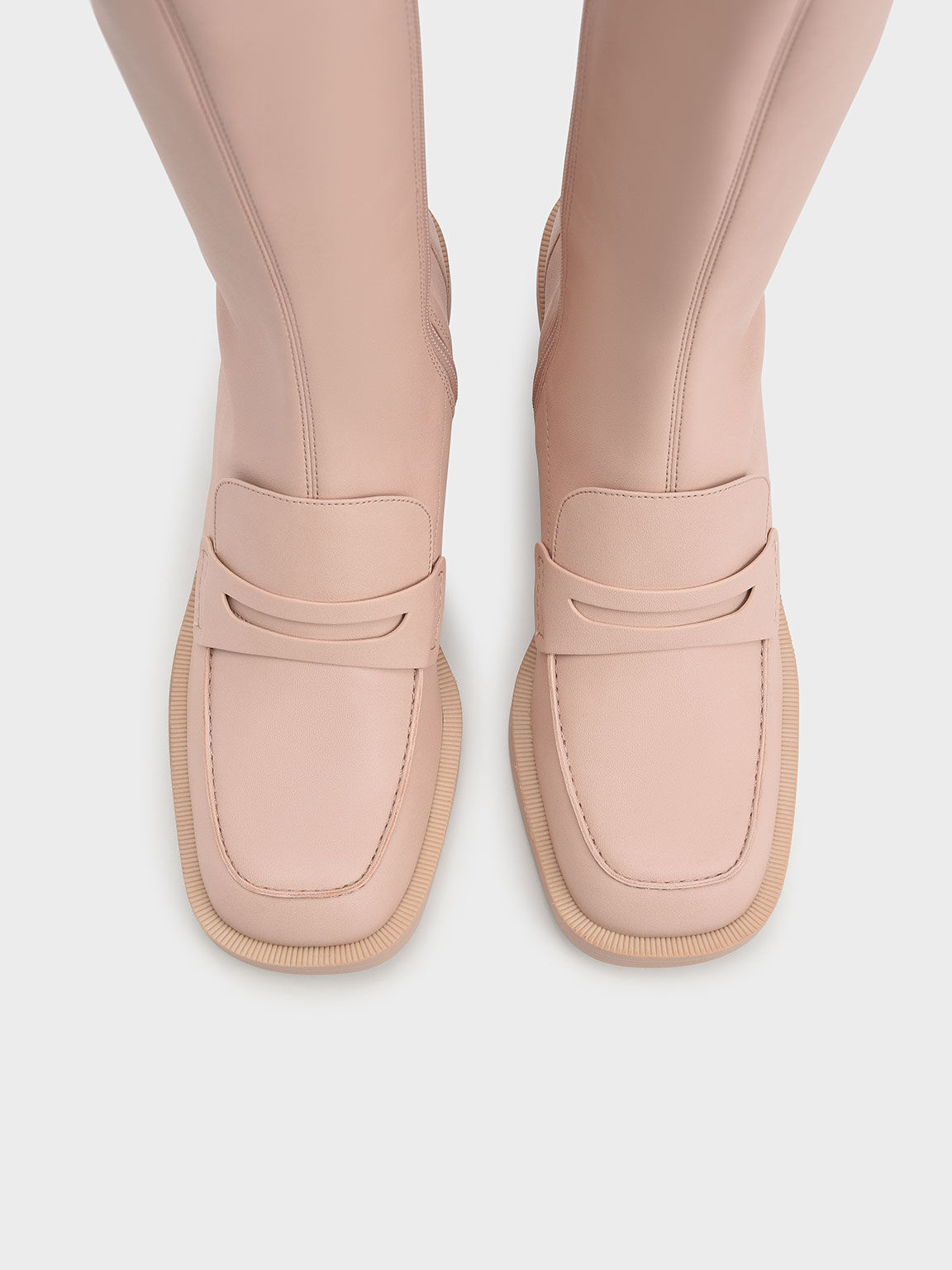 Botas de becerro tipo mocasín Penny de Haisley, Rosa, hi-res