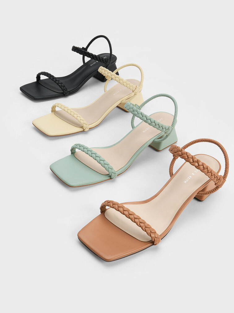 Braided Back Strap Sandals, Butter, hi-res