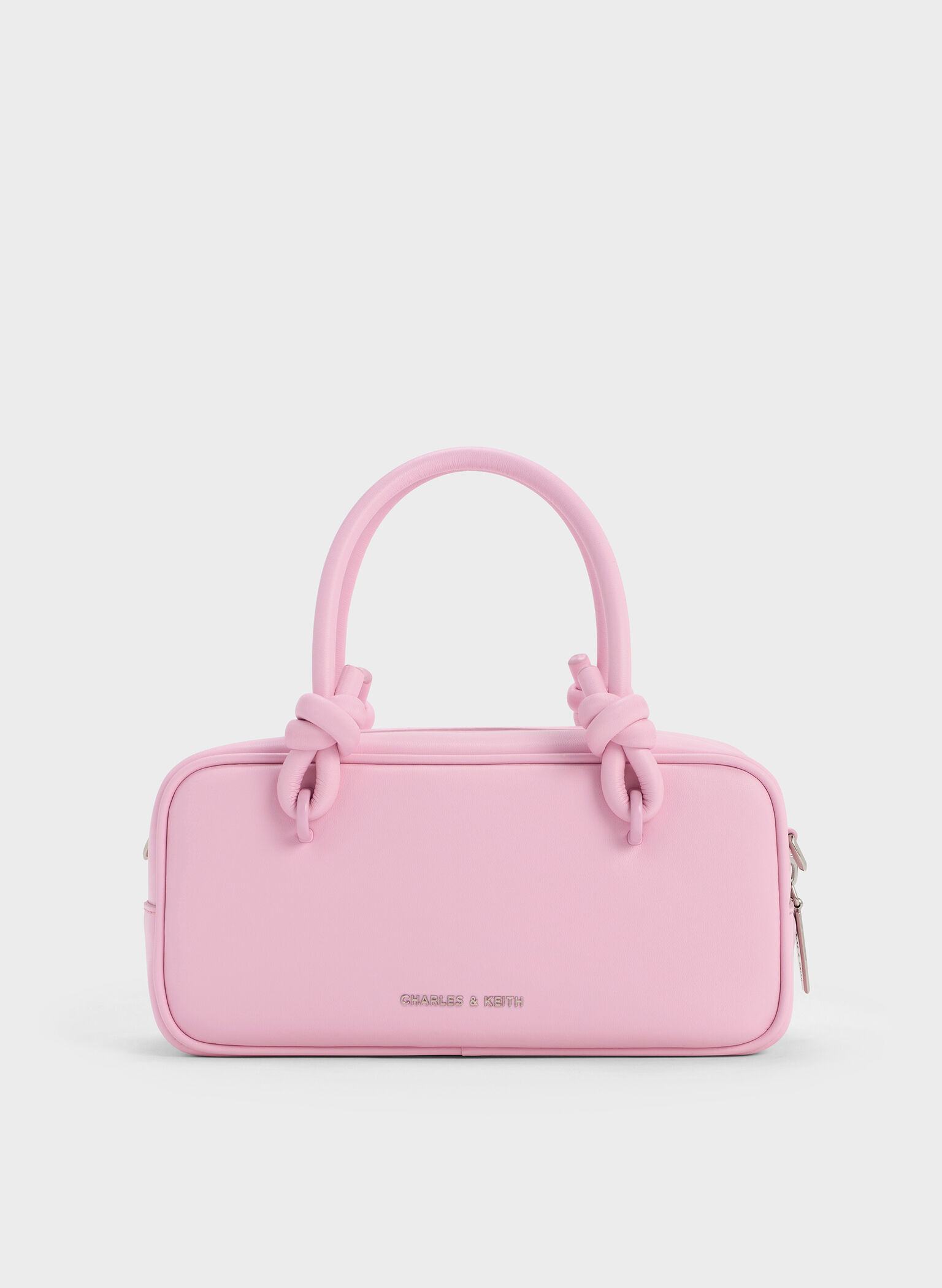 Sammie Knotted-Handle Elongated Bag, Bubble Gum Pink, hi-res