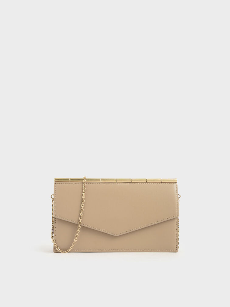 Mini Long Envelope Wallet, Beige, hi-res