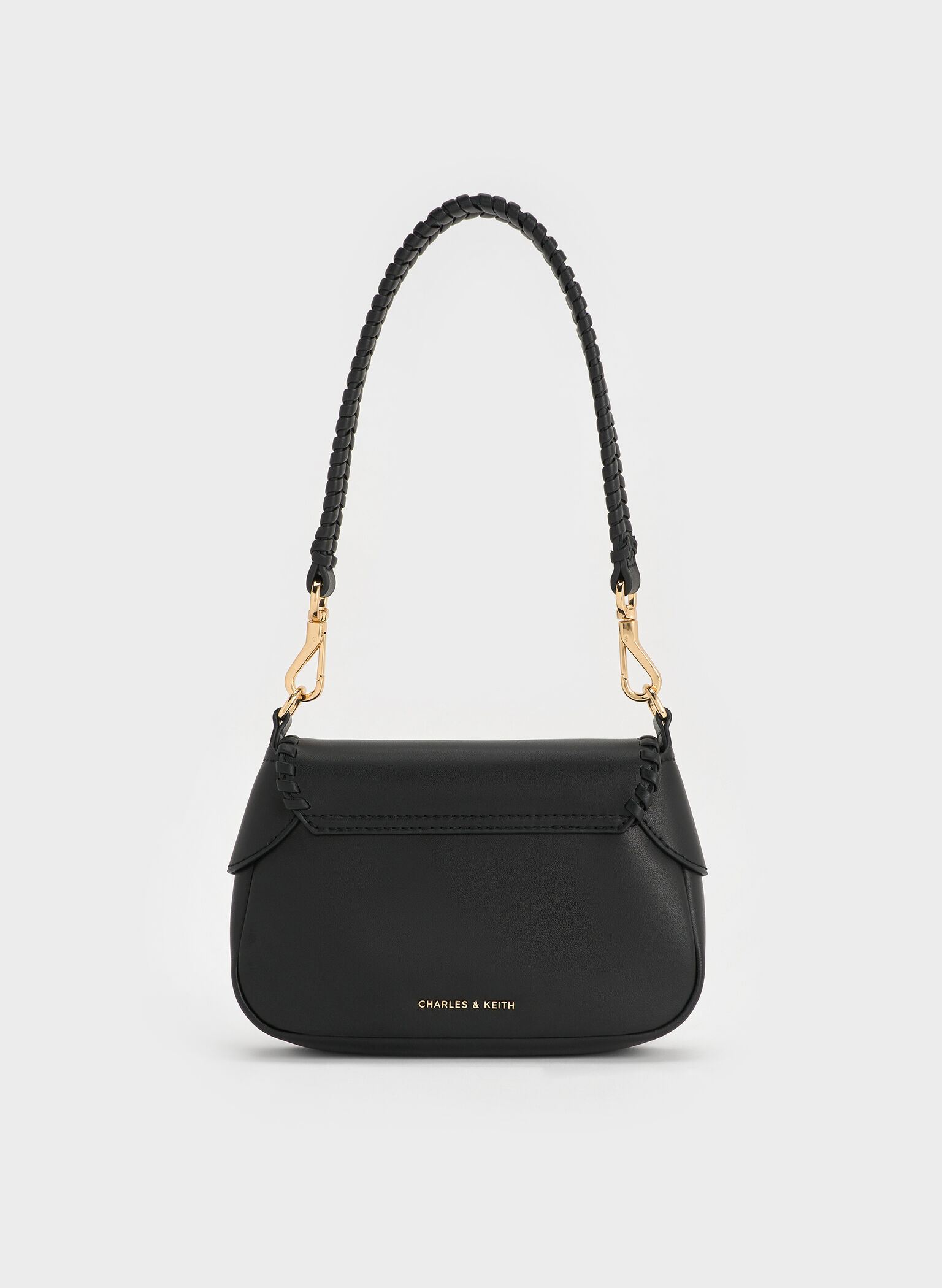 Blume Braided Shoulder Bag, Black, hi-res