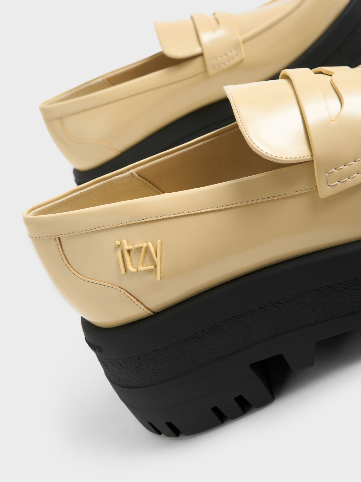 Rainier Chunky Platform Penny Loafers, Yellow, hi-res