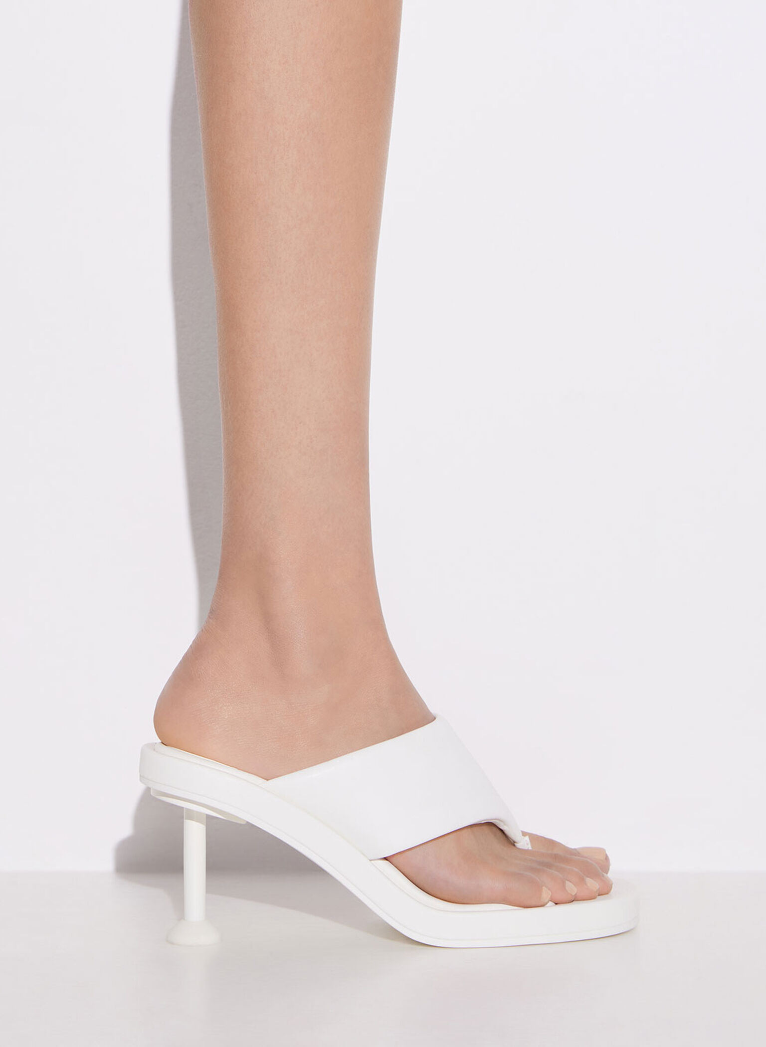 Noemi Spool Heel Sandals, White, hi-res