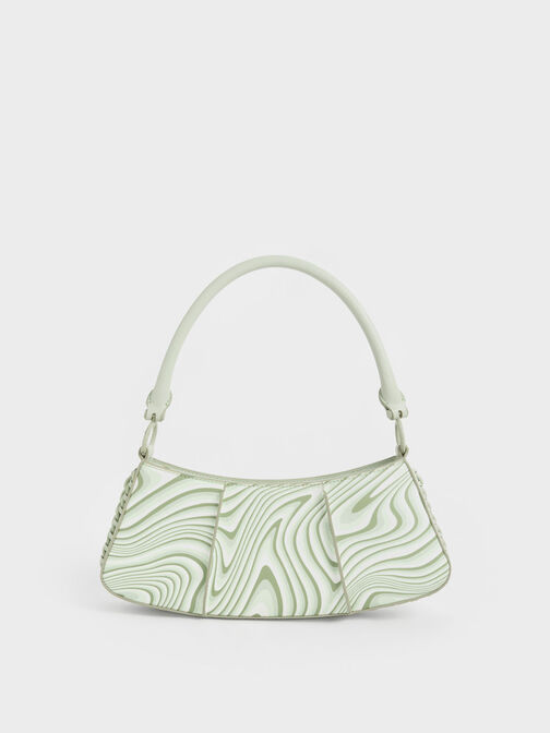 Arlys Curved Shoulder Bag, Mint Green, hi-res