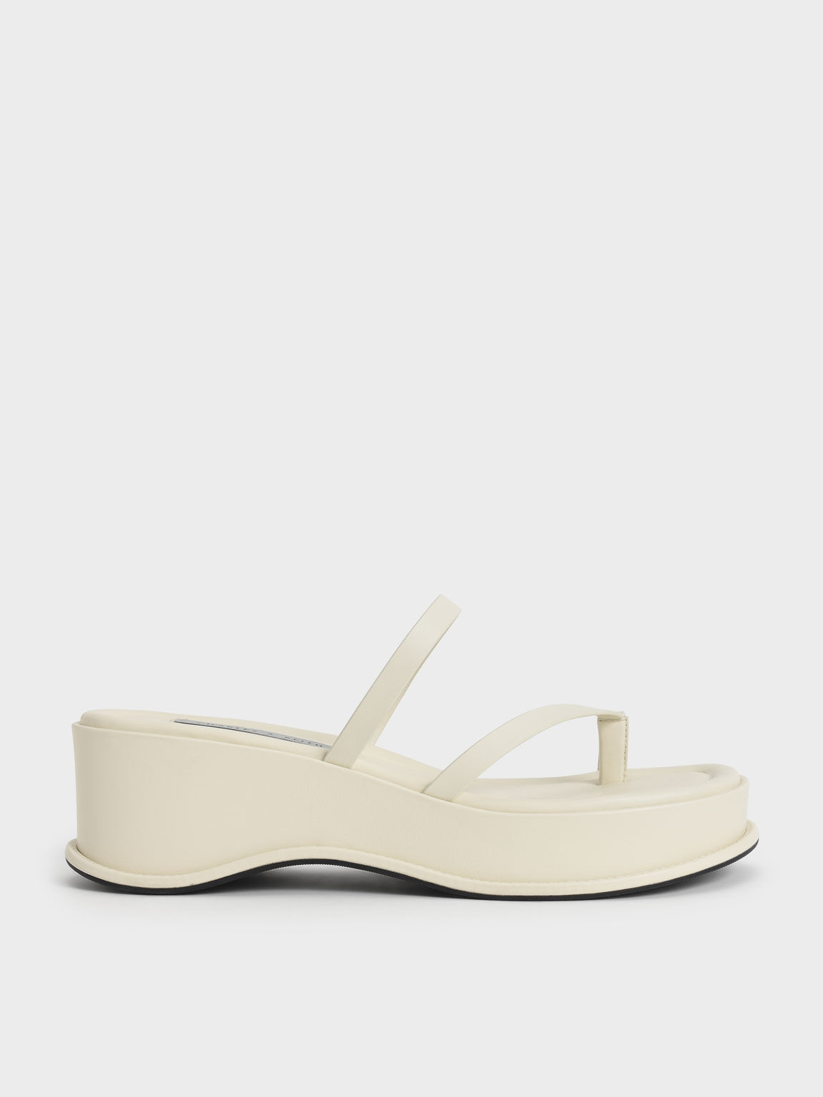 Toe Loop Flatform Sandals, Chalk, hi-res