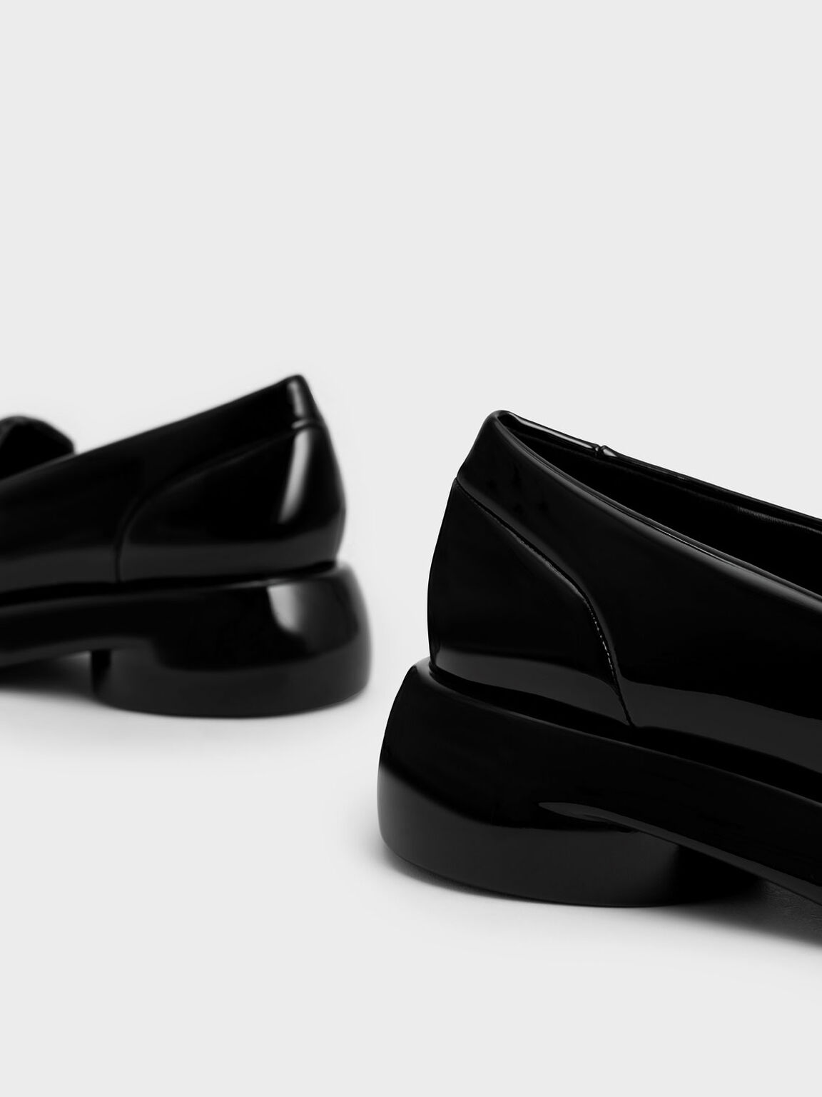 Lula Patent Penny Loafers, Black, hi-res