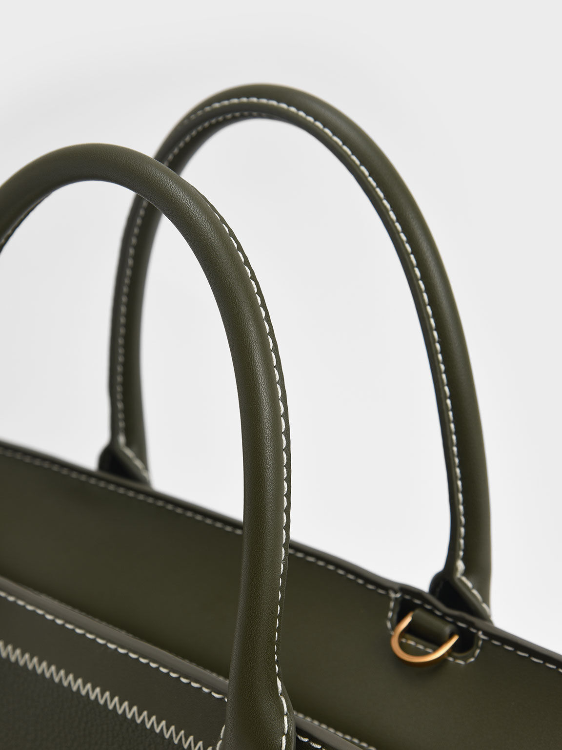 Double Handle Tote Bag, Olive, hi-res