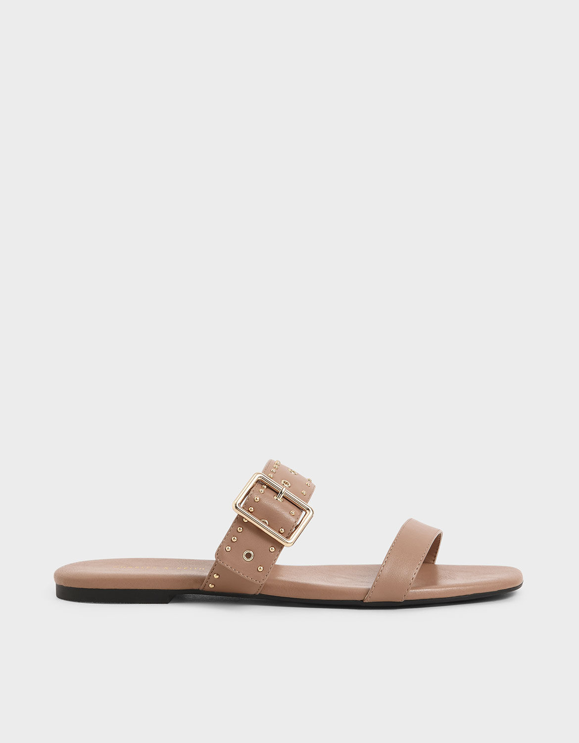 nude slide sandals