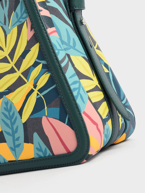 Lola Belted Printed Hobo Bag, Multi, hi-res