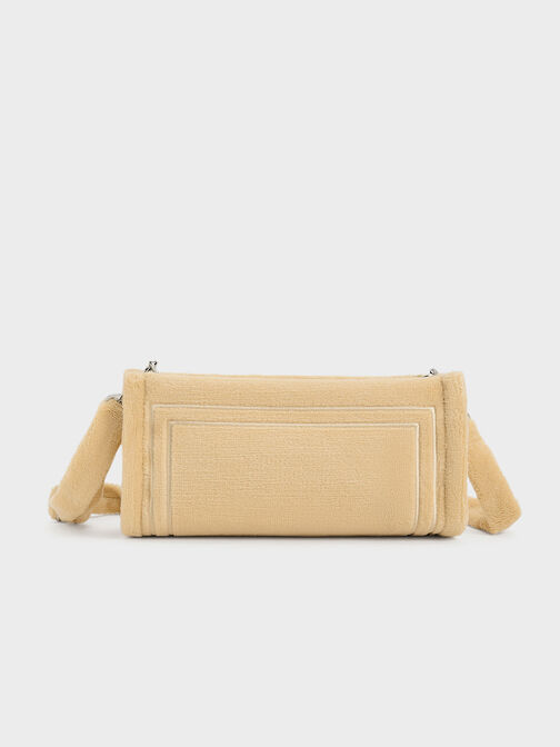 Loey Textured Shoulder Bag, Beige, hi-res