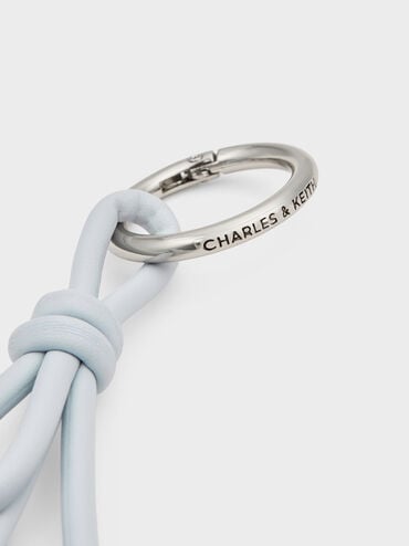Beaded Cord Knot Charm, Sea Salt Blue, hi-res
