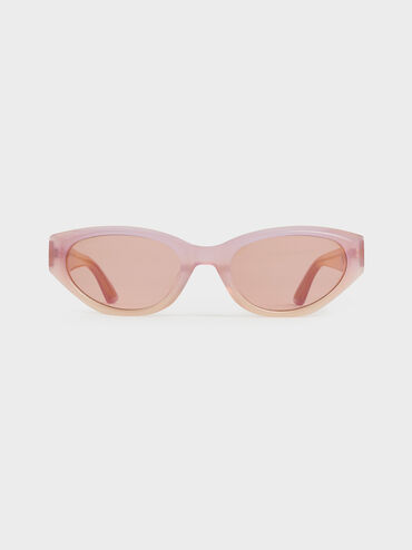 Bijou Recycled Acetate Cateye Sunglasses, Jelly Pink, hi-res