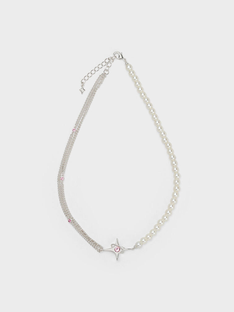 Silver Gabine Chain-Link Choker Necklace - CHARLES & KEITH US