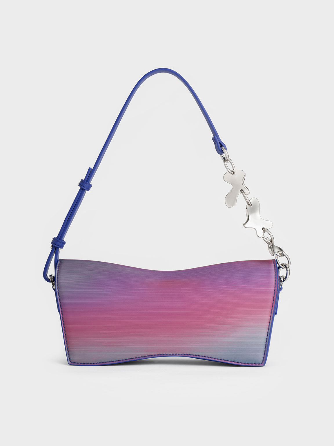 Verity Embellished Handle Sculptural Bag, Peacock, hi-res