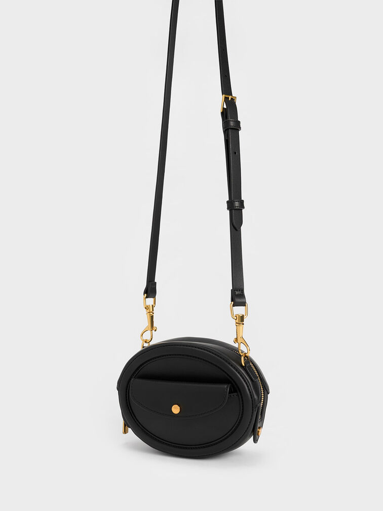 Black Chain Handle Oval Bag CHARLES & KEITH KR
