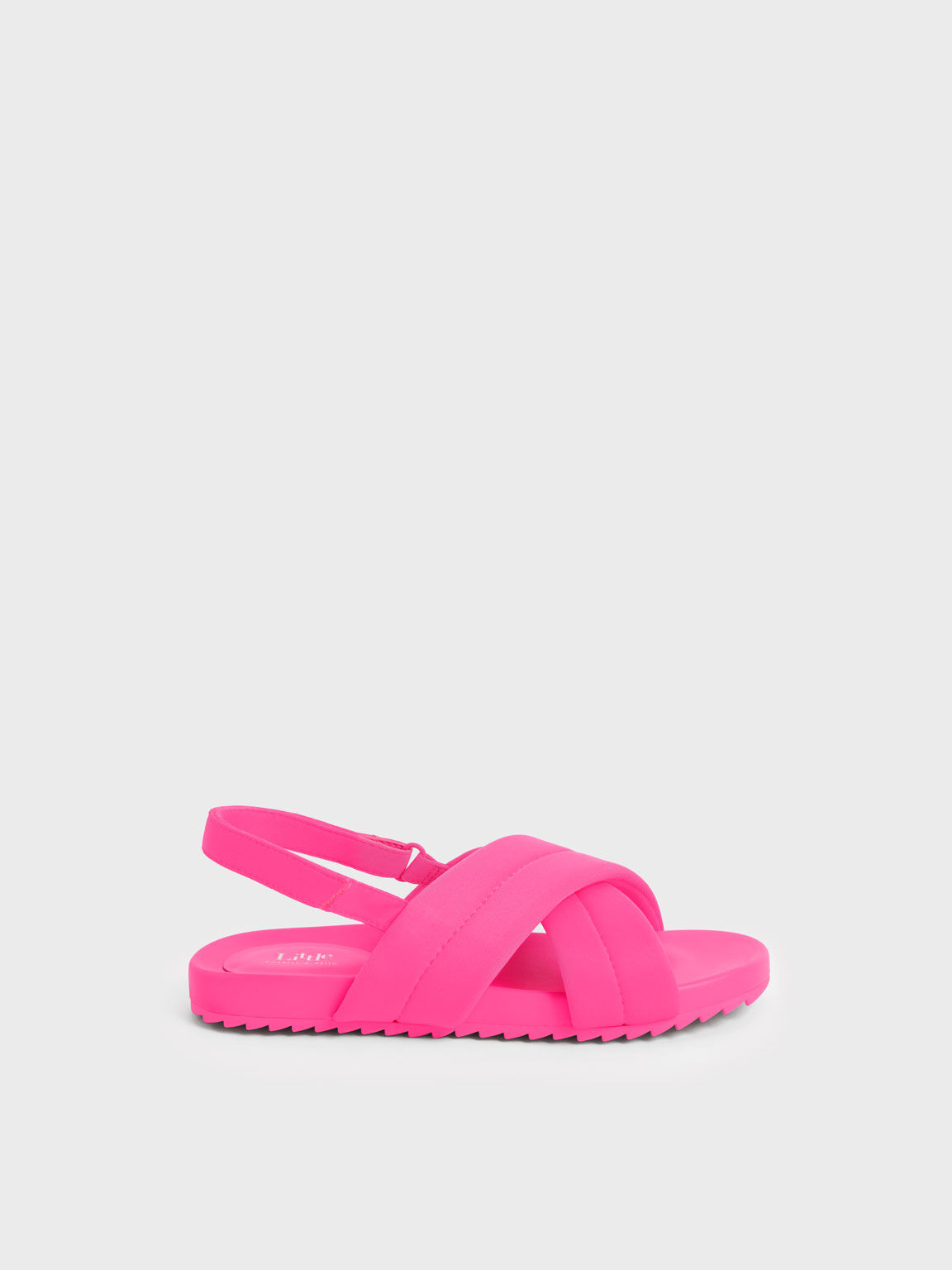 Girls' Padded Back-Strap Sandals, Fuchsia, hi-res