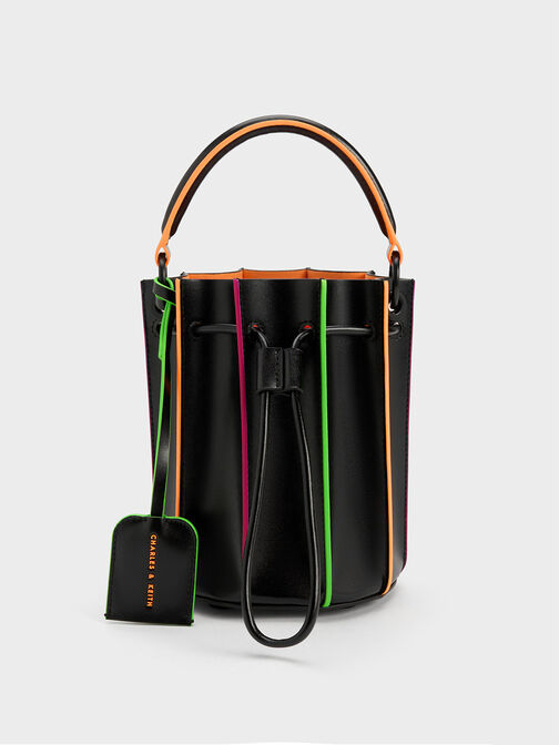 Clove Top Handle Bucket Bag, Black, hi-res
