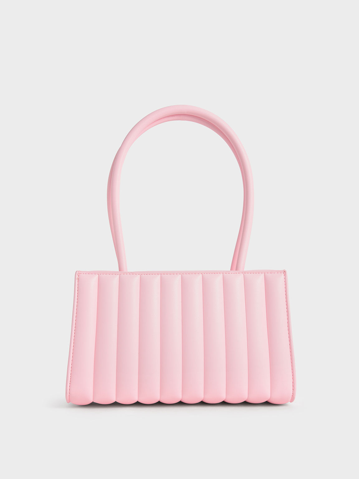 Light Pink Pleated Double Handle Tote Bag Charles Keith Ph