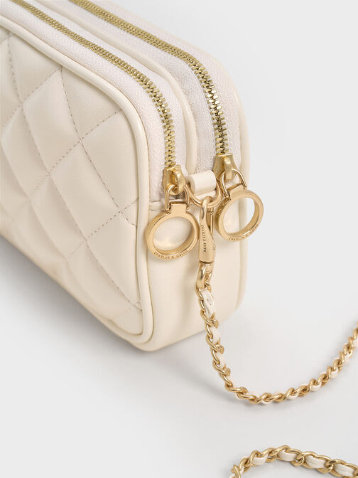 Mini Apfra Quilted Crossbody Bag, Cream, hi-res