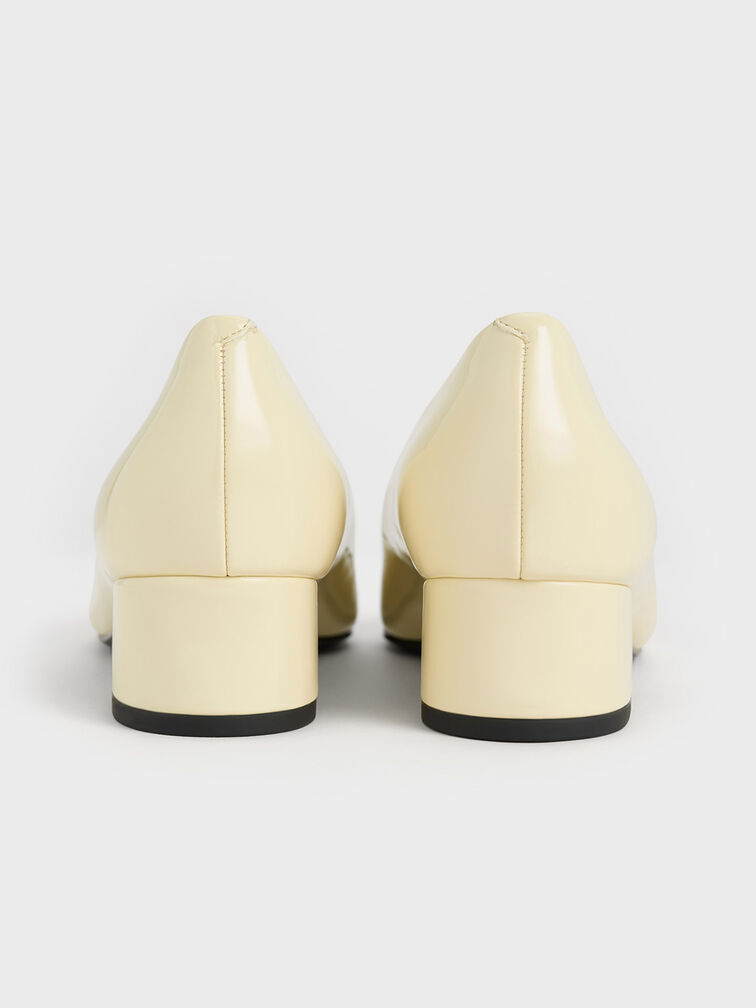 Kleo Patent Contrast Cap-Toe Pumps, Chalk, hi-res
