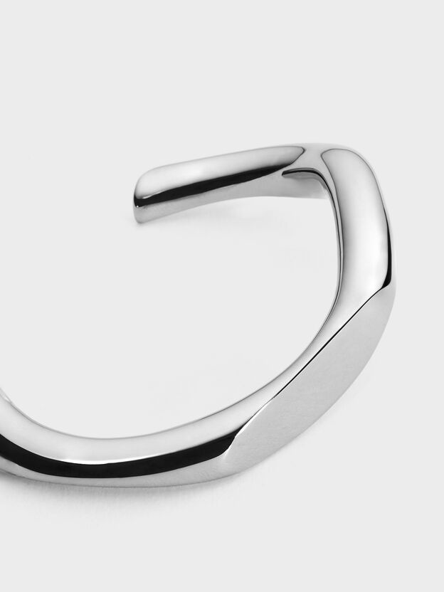 Gabine Sculptural Cuff Bracelet, Silver, hi-res