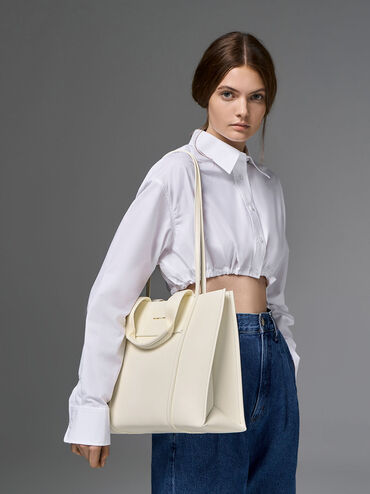 Shalia Tote Bag, Cream, hi-res
