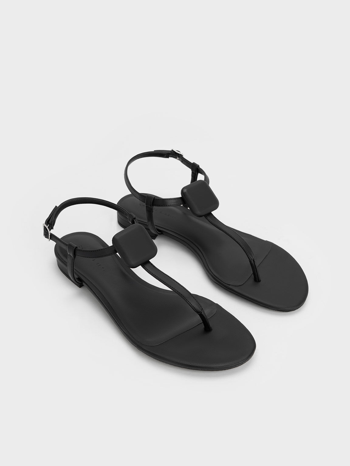 Koa Thong Sandals, Black, hi-res