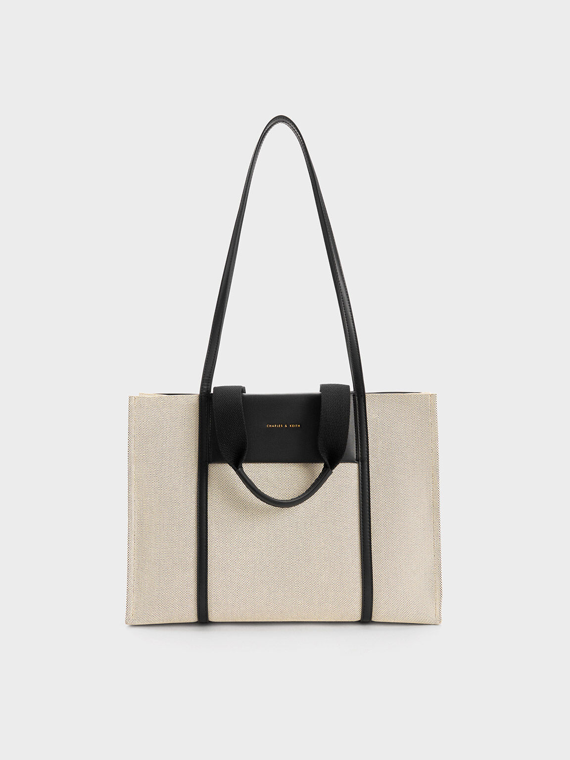 Shalia Canvas Tote Bag, Black, hi-res