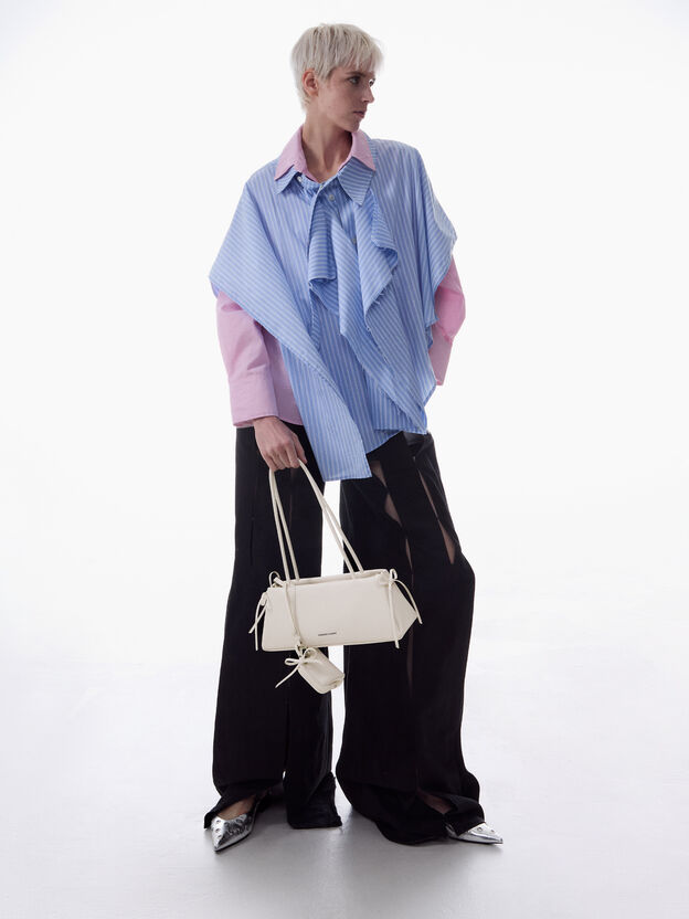 Hazel Bow Shoulder Bag, Meringue White, hi-res