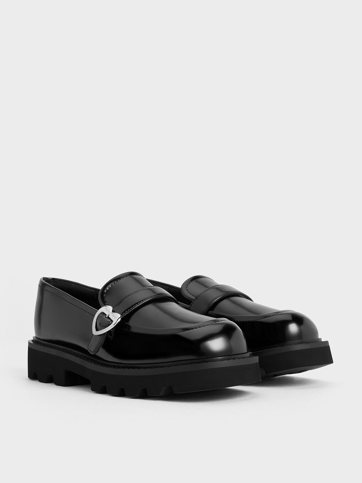 Chunky heel loafers 9s sale