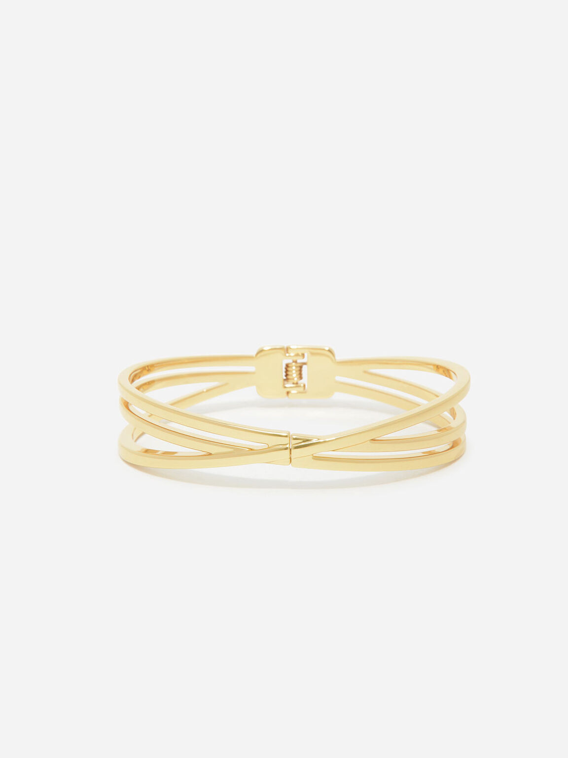 Criss Cross Bangle, Gold, hi-res