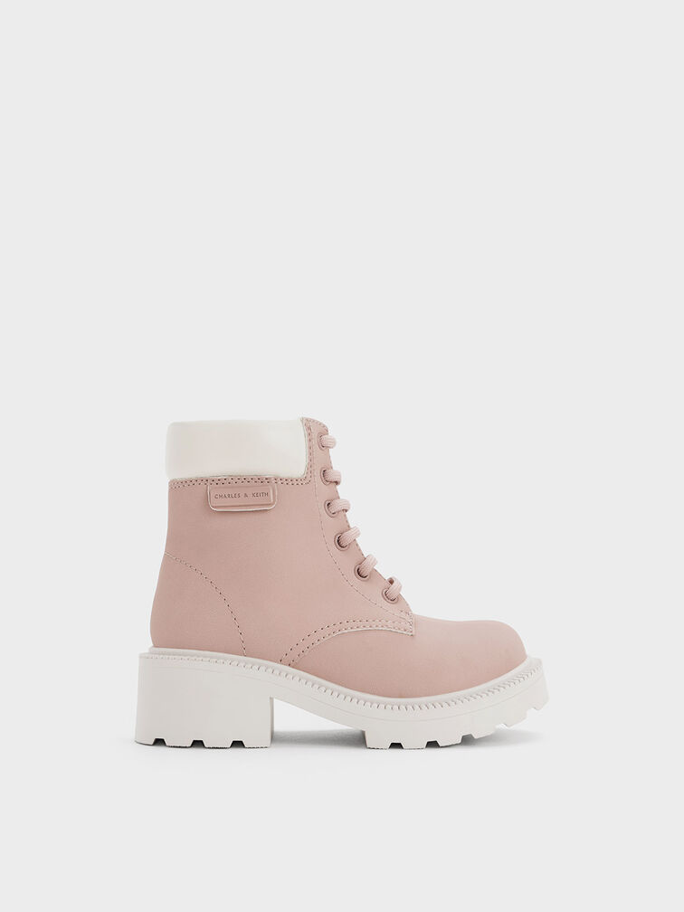Girls' Side-Zip Ankle Boots, Blush, hi-res