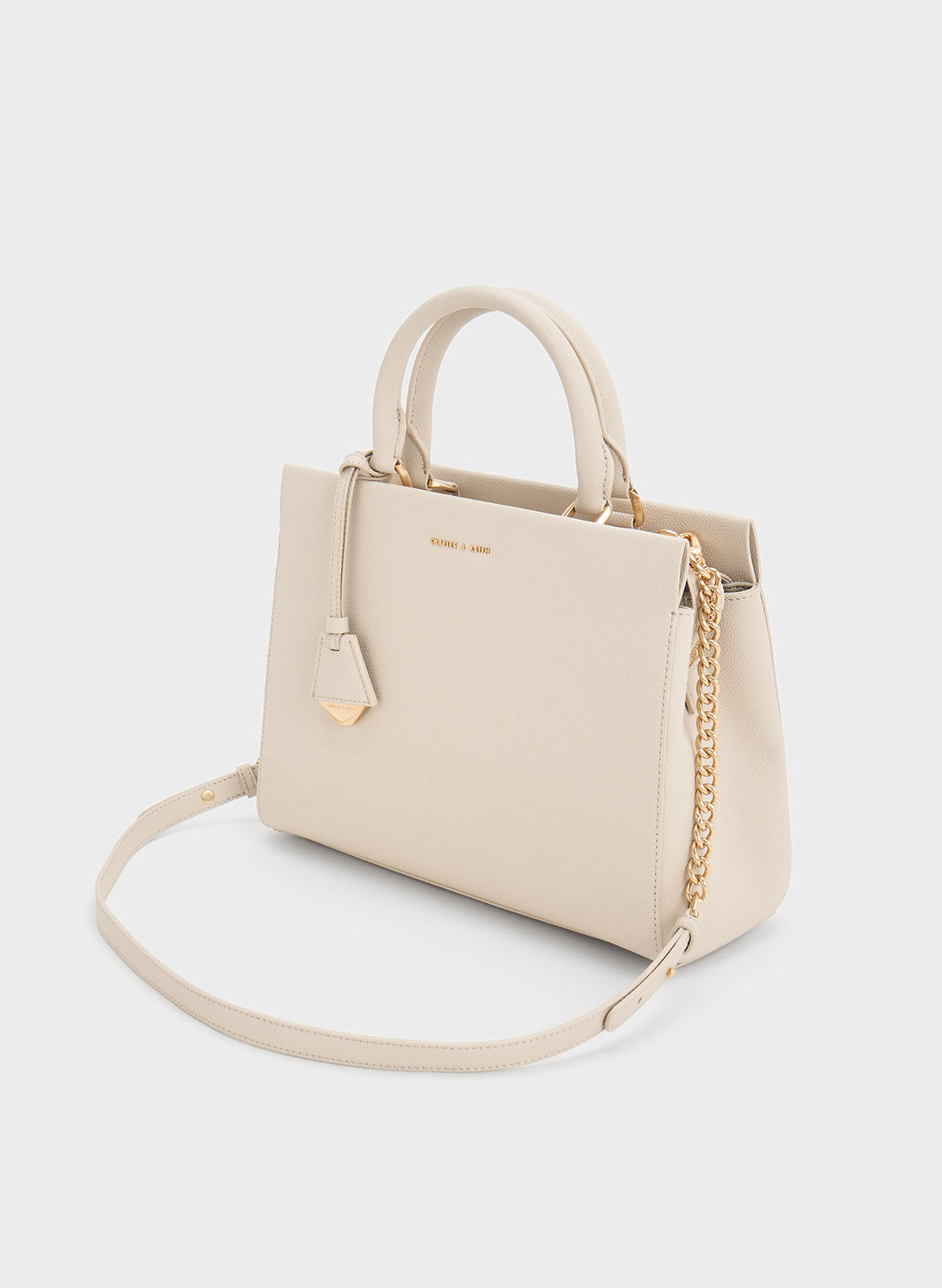 Mirabelle Structured Top Handle bag, Ivory, hi-res