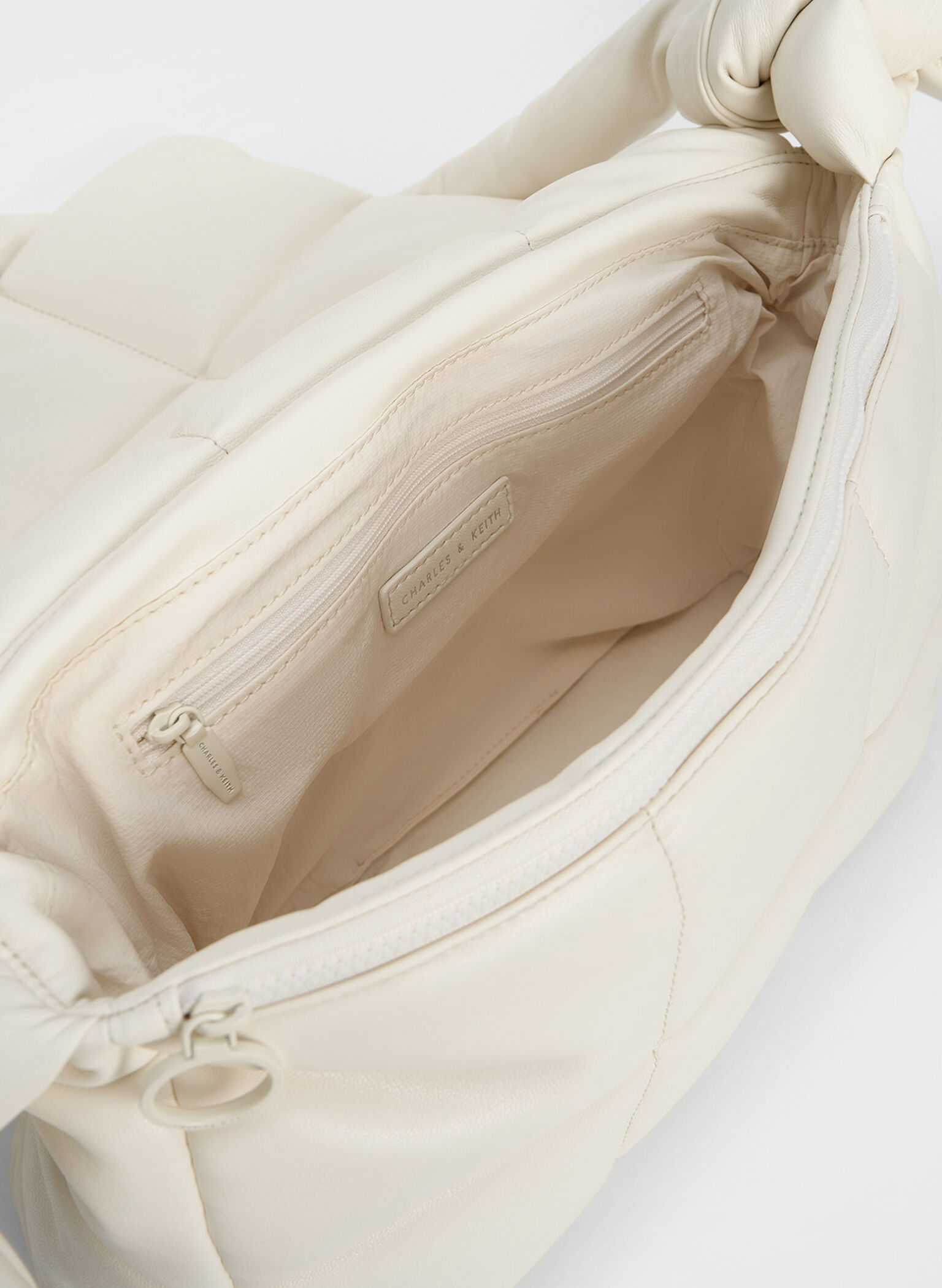Errya Quilted Puffy Crossbody Bag, Cream, hi-res