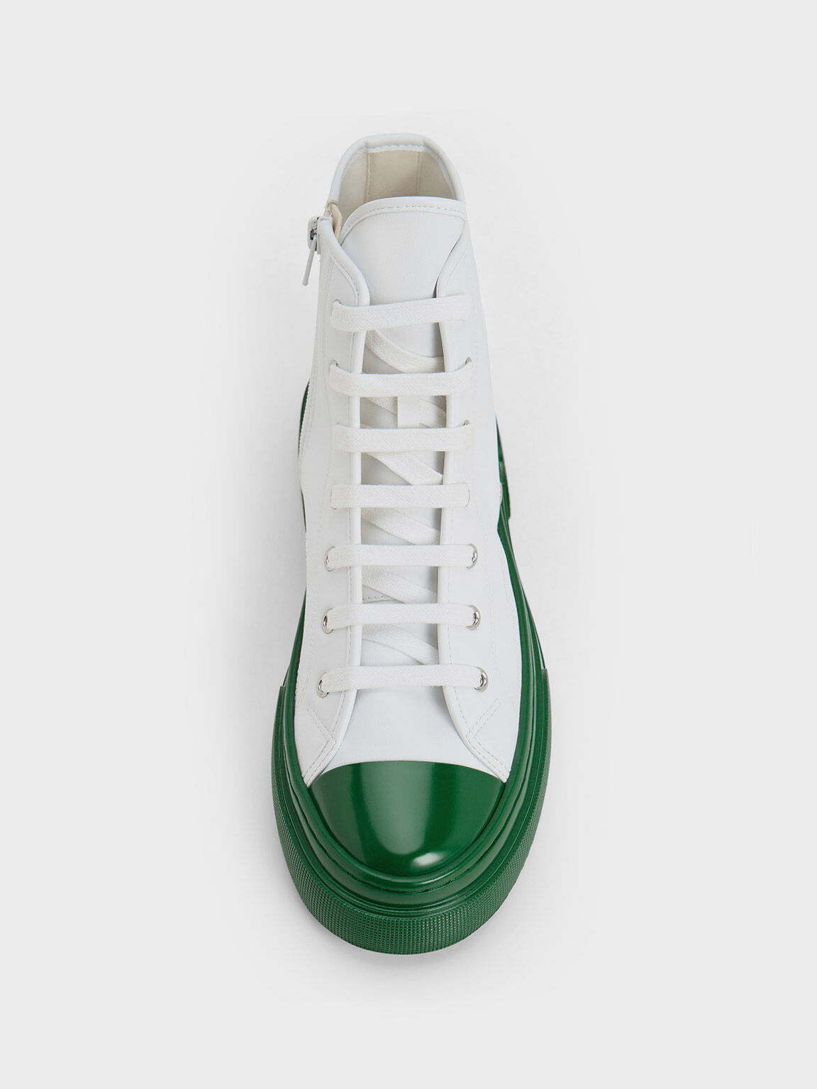 Green Kay Two Tone High Top Sneakers CHARLES KEITH KH