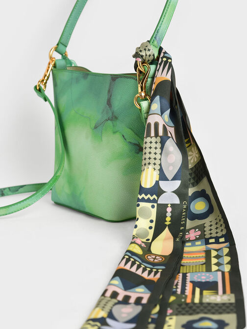 Alcott Scarf Bucket Bag, Avocado, hi-res
