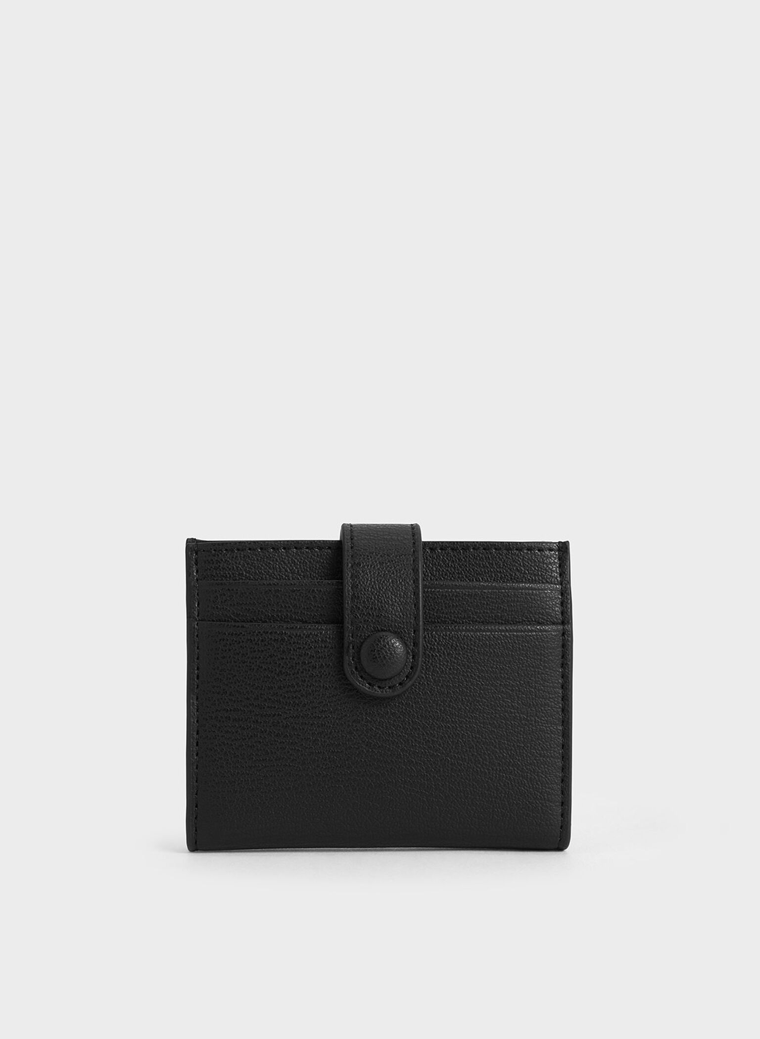 Bliss Snap Button Card Holder, Noir, hi-res