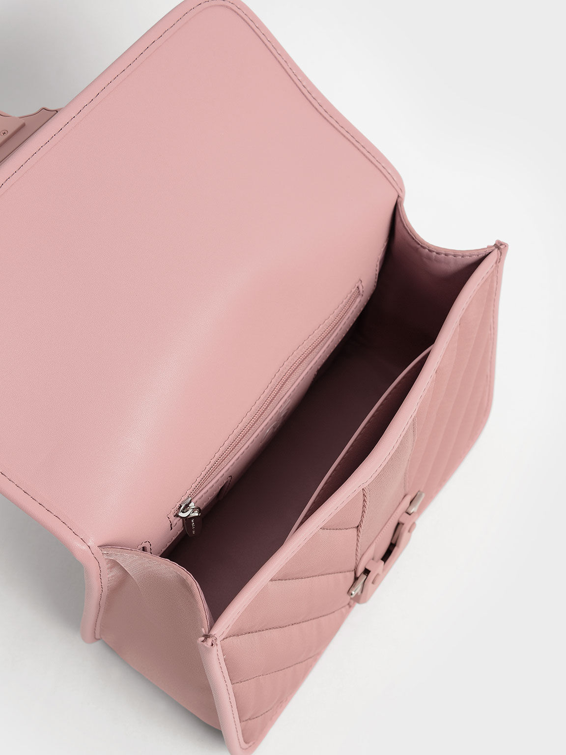 Sonia Recycled Nylon Padded Bag, Pink, hi-res