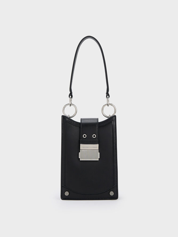 Winslet Belted Phone Pouch, Black, hi-res