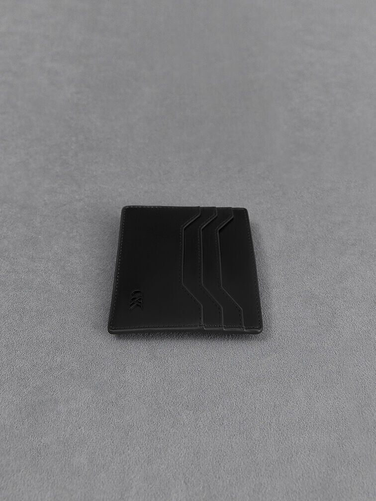 Carli Leather Multi-Slot Card Holder, Black, hi-res