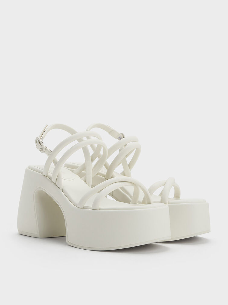 Chalk Nerissa Tubular Platform Sandals? - CHARLES & KEITH US