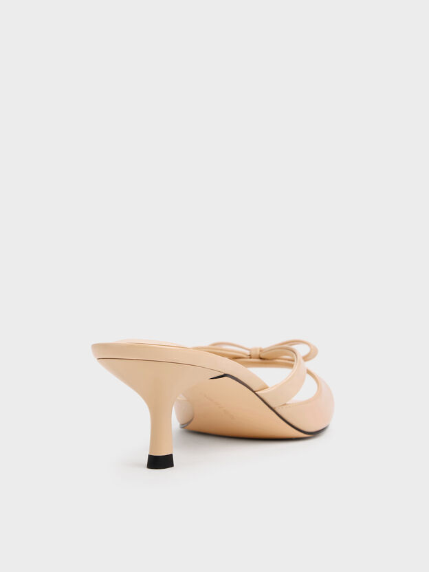 Kaleen Patent Kitten-Heel Mules, Nude, hi-res