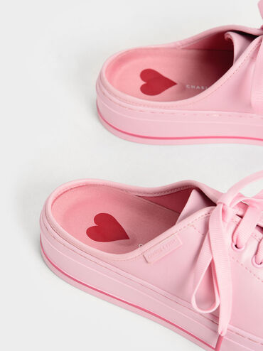 Mules Sylar con motivo de corazón, Rosa pálido, hi-res