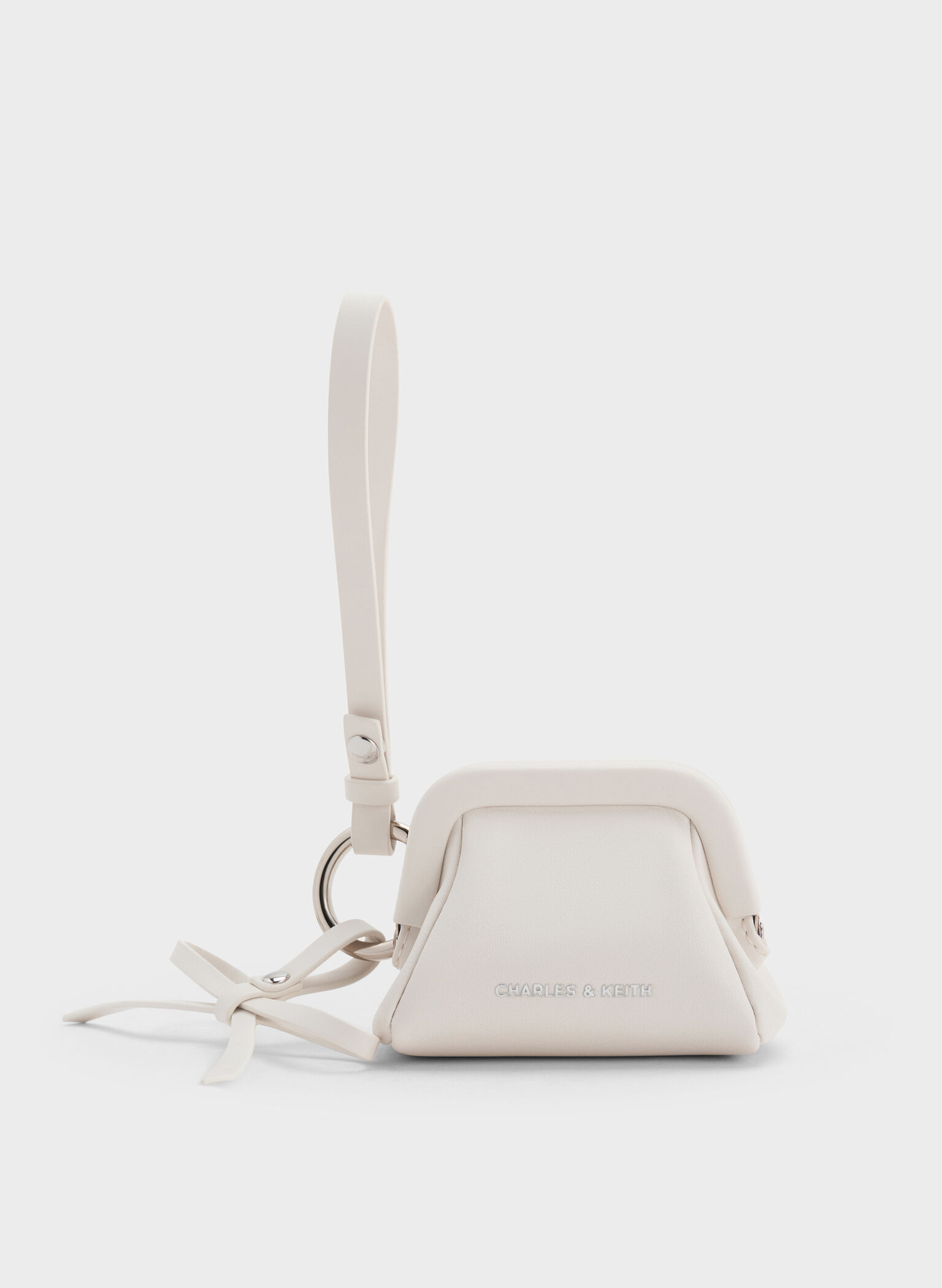 Bow Micro Bag Charm, Meringue White, hi-res