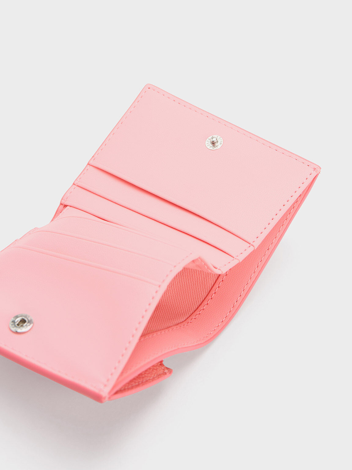 Marble-Print Small Wallet, Pink, hi-res