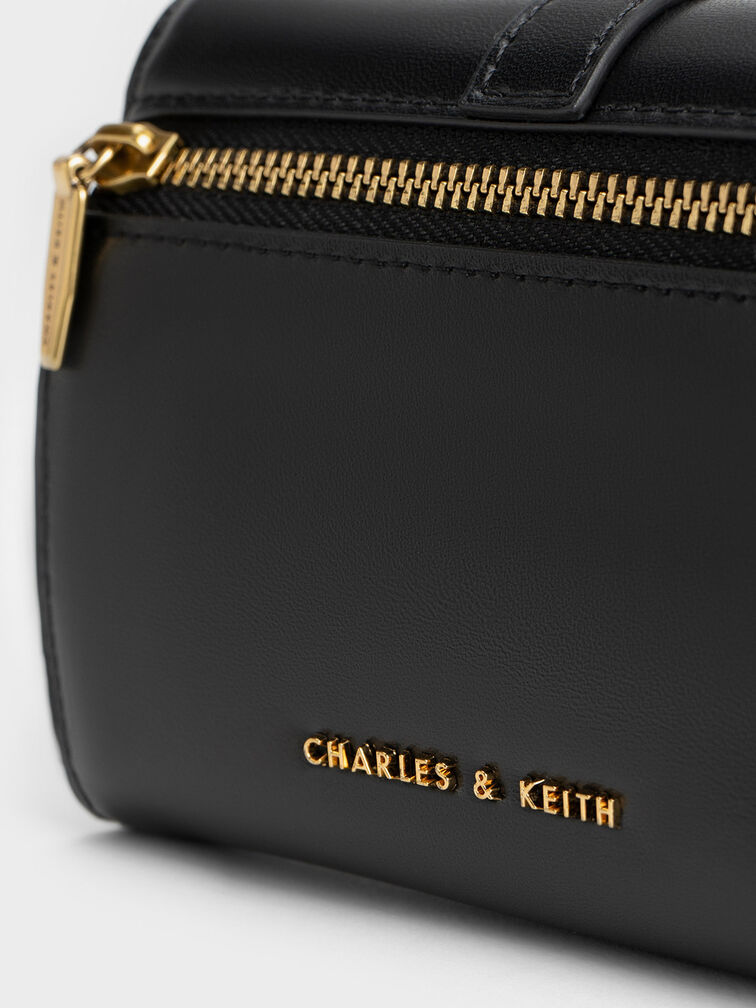 Annelise Belted Wallet, Black, hi-res