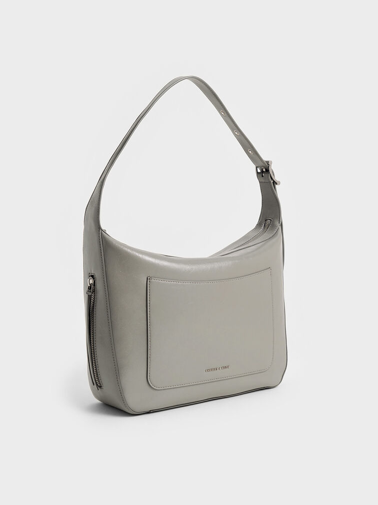 Xylia Hobo Bag, Grey, hi-res