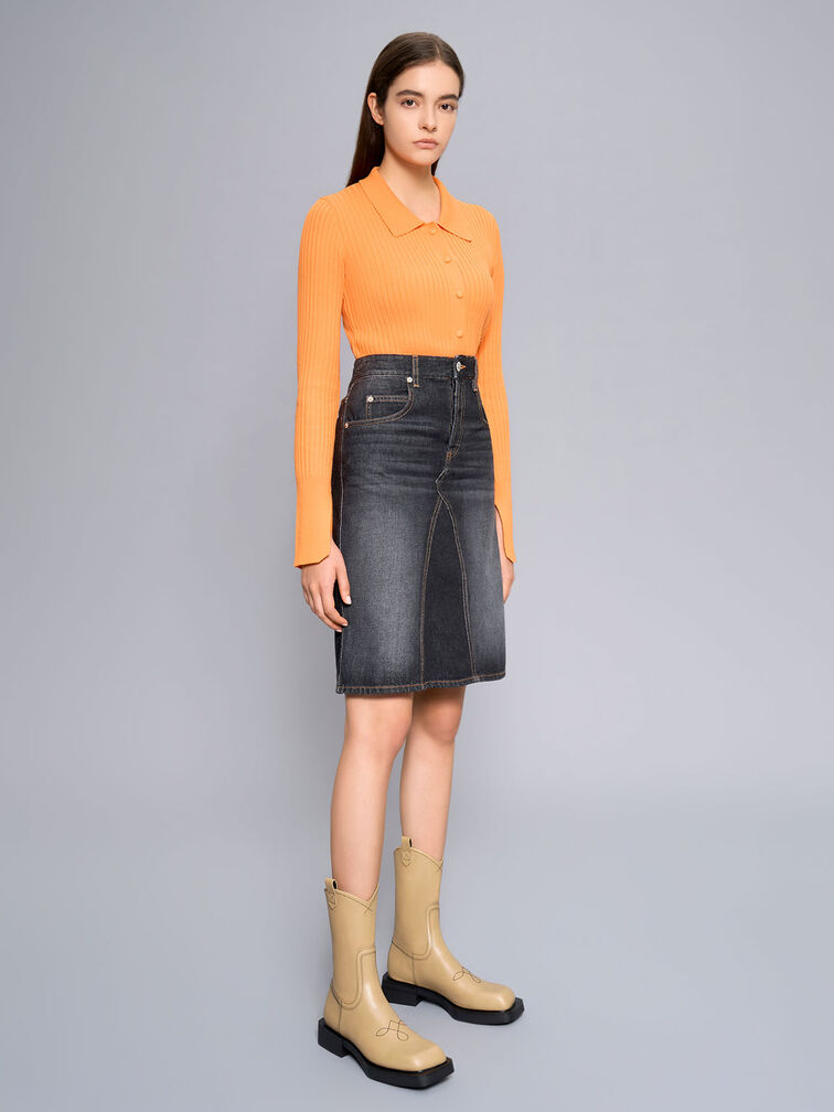Stitch-Trim Cowboy Boots, Sand, hi-res