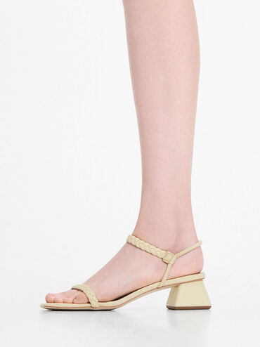 Braided Back Strap Sandals, Butter, hi-res