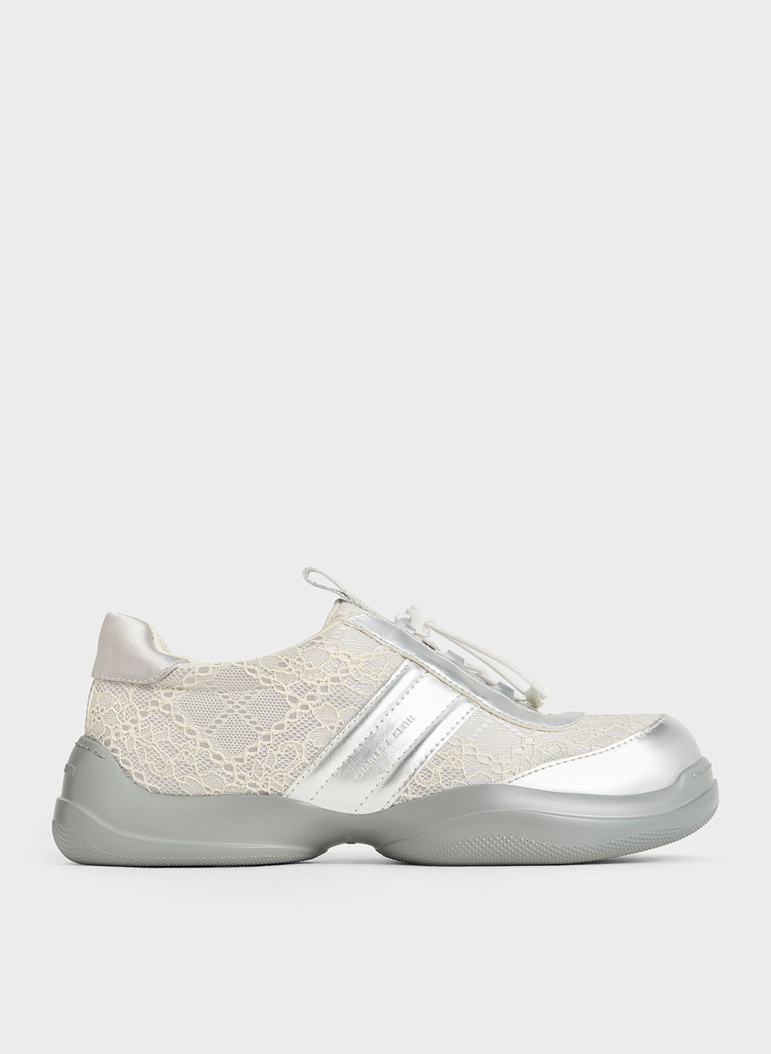 Zapatillas deportivas Casey de plataforma metalizadas con encaje, Multicolor, hi-res